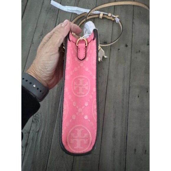 Brand New Tory Burch Mini T Monogram Contrast Embossed Tote - Picture 6 of 12